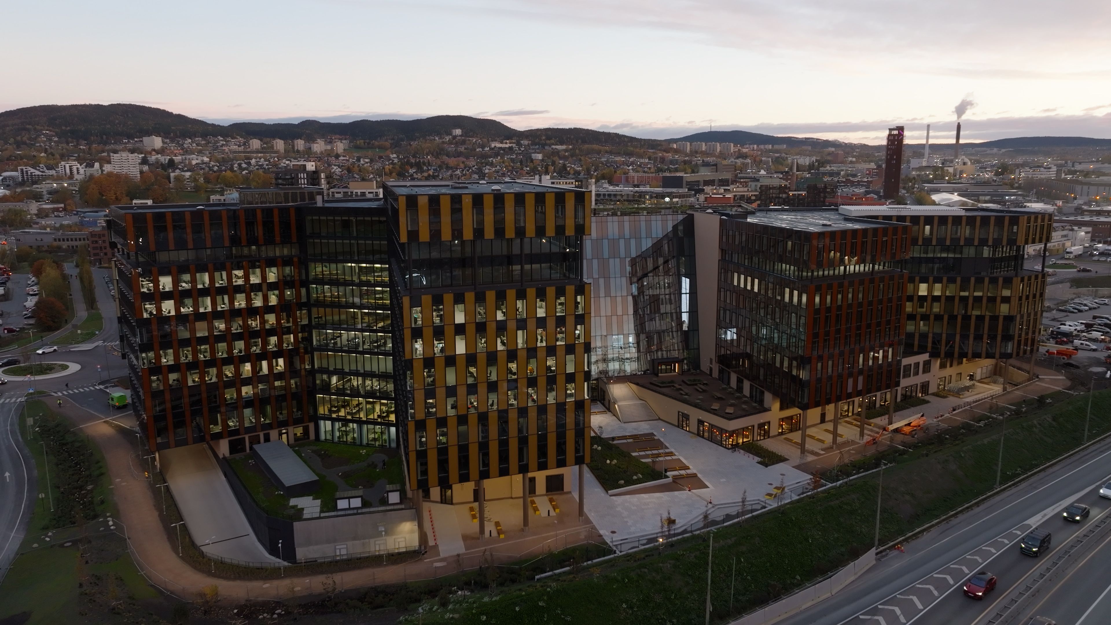 Modern office building in Oslo.